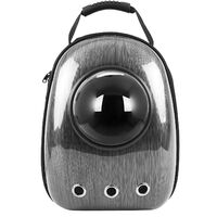 CityBAG - Pet bubble capsule Backpack for transporting cats and dogs Rigid gray plastic carrier