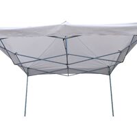 PrimeMatik - Folding gazebo tent canopy white 300x300cm with side fabrics