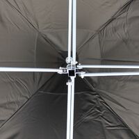 PrimeMatik - Folding gazebo tent canopy black 300x450cm with side fabrics