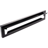 PrimeMatik - Door Mail letter box cover for doors and fences in white steel in black color