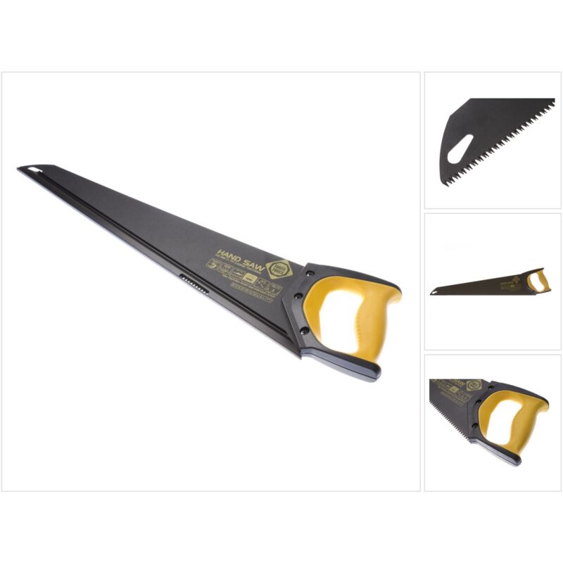 FORTE Tools Seghetto a mano nero 55 cm - 9 TPI - Seghetto premium - seghetto  classico con impugnatura ergonomica in gomma, seghetto per legno, plastica,  ecc. con denti su 3 lati - Made in Sweden (0000