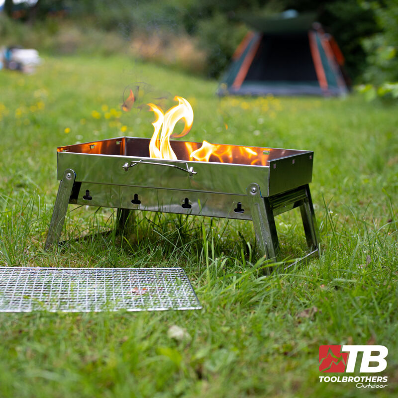 Barbecue Portatile A Carbonella 2-in-1 Con Borsa Termica – Griglia E Refrigeratore Per Campeggio E Picnic