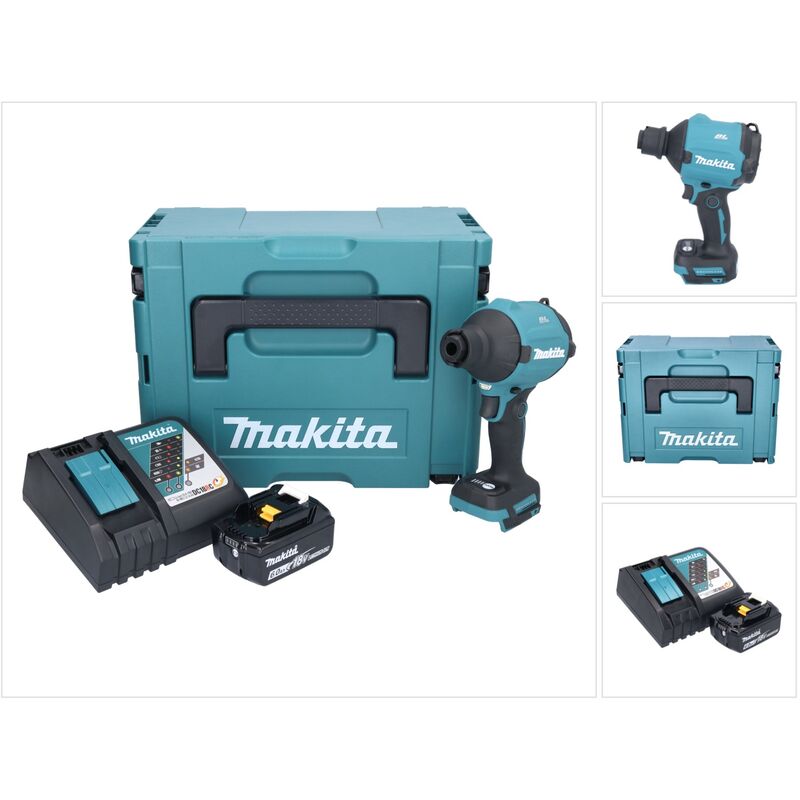 Makita DAS180RG1J 18V soffiatore a batteria senza spazzole + 1x batteria  6.0Ah + caricatore + valigetta Makpac