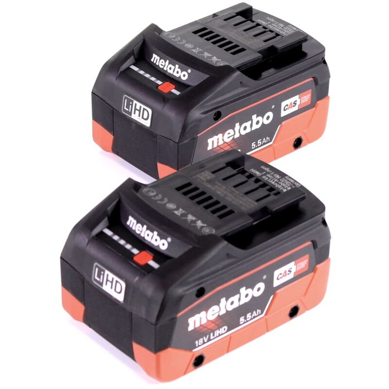 Metabo Set 18V - 2x Batterie LiHD da 5,5 Ah ( 625368000 )