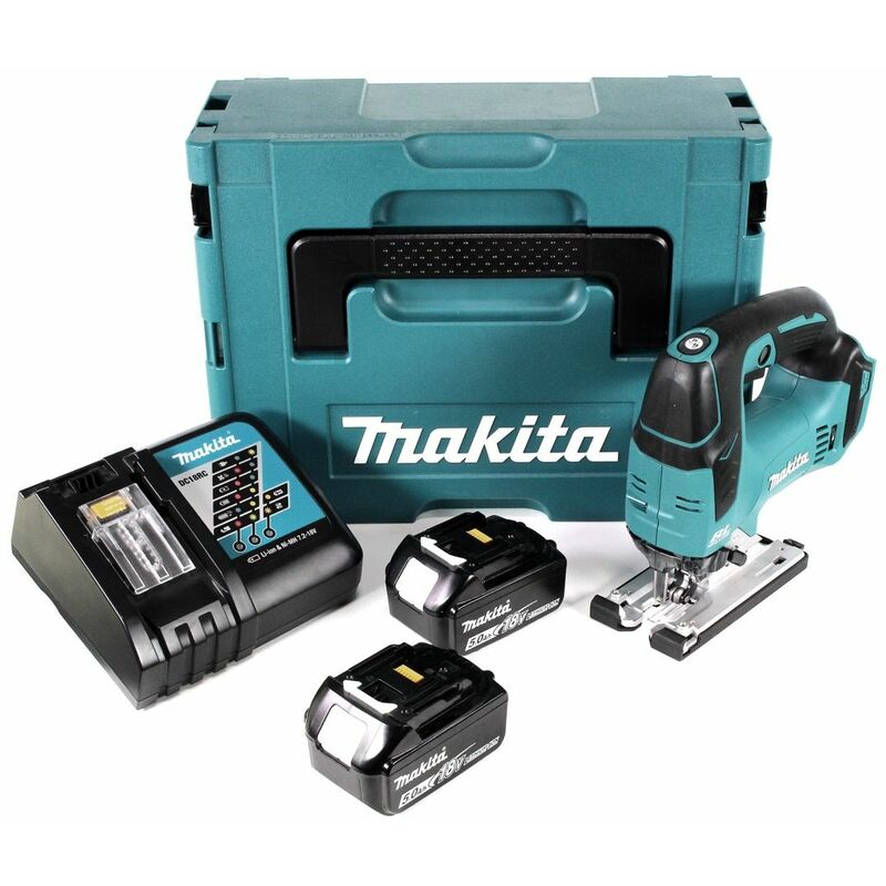 Seghetto Alternativo MAKITA DJV182RTJ (2 x 5,0 Ah + DC18RC + MAKPAC 2)