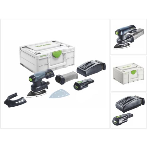 Festool DTSC 400-Basic Levigatrice a Delta a batteria 18 V 100 x 150 mm Brushless + 1x batteria 3,0 Ah + caricabatteria + Systainer