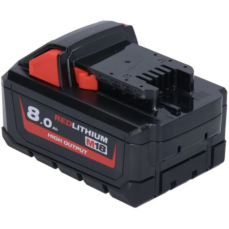 2 x 18V 6000mAh reserveaccu voor Milwaukee 4A oplader, compatibel met Milwaukee M18 M18B 48-11-1840 48-11-1828 48-11-1820 48-11-1815 48-11-1850