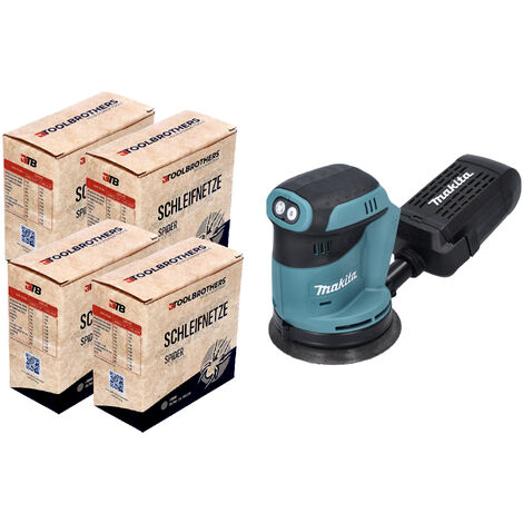 Levigatrice Orbitale Senza Fili Makita 18V - 125mm Con Carta Vetrata Inclusa, Perfetta Per Legno E Metallo
