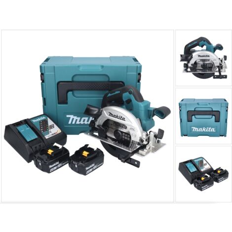 Mini sega circolare senza spazzole, batteria per Makita 18 V, batteria agli ioni di litio con 3 lame, 6800 giri/min, motore in rame puro, ideale per tagliare legno (senza batteria