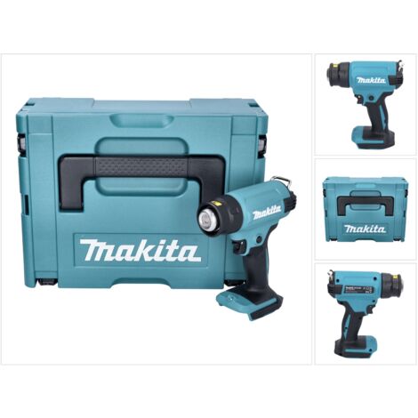 Makita DHG 180 Zj Pistola ad aria calda a batteria 550 °C 18V + Set Makpac - Senza batteria, senza caricabatterie
