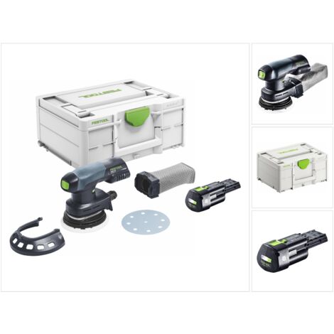 Festool ETSC 125-Basic Levigatrice eccentrica a batteria 18 V 125 mm Brushless + 1x batteria 3,0 Ah + Systainer - senza caricabatterie