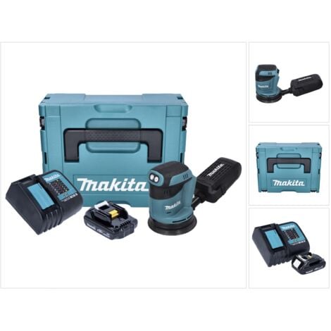 Makita DBO180SY1J Levigatrice orbitale a batteria 125mm 18V + 1x batteria  1,5Ah + caricatore +