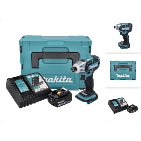 Avvitatore a impulsi a batteria Makita DTS 141 RF1J 18 V 40 Nm 1/4" brushless + 1x batteria ricaricabile 3,0 Ah + caricabatterie + Makpac (1/5)