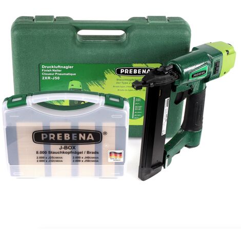 Prebena 2XR-J50 - Chiodatrice Pneumatica Tubo Aria Compressa 10 M Compressore VITAS 45 J-BOX 8.000 Chiodi A Testa Tonda - Foto 4