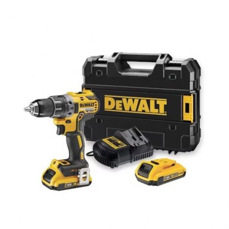 Trapano avvitatore a batteria DeWalt DCD 791 D2 18 V 70 Nm senza spazzole + 2x batteria ricaricabile 2,0 Ah + caricabatterie + TSTAK