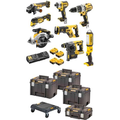 DeWALT Batteria Combo DCK853P4T-QW 18V 5Ah Include DCD996, DCF887, DCH273, DCG405, DCS356, DCS367, DCS565, DCL050