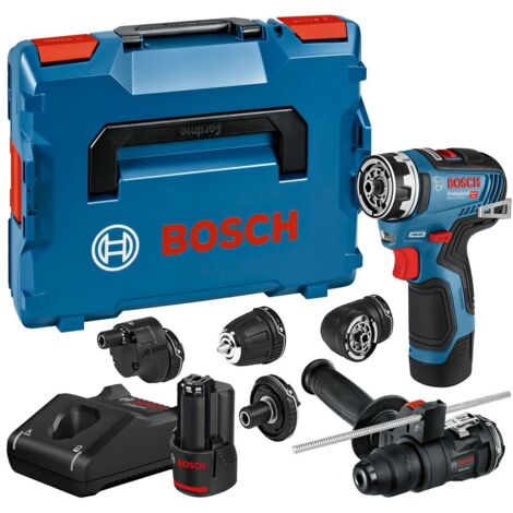 Bosch GSR 12V-35 FC Professional Trapano avvitatore a batteria 12 V 35 Nm Brushless ( 06019H3008 ) + 2x batteria 3,0 Ah + caricabatteria + 5x accessori + L-Boxx (1/5)