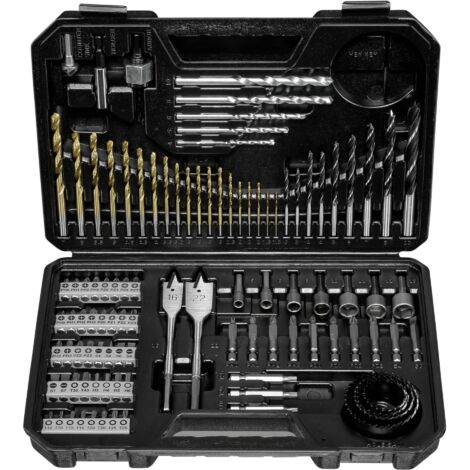Bosch Set di 103 punte da trapano e punte per cacciaviti in titanio, legno, pietra e metallo, accessori per utensili da trapano e da avvitamento