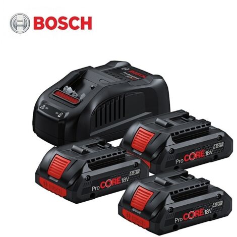 Bosch Starter Set ProCORE 18V 3x4,0Ah Argento