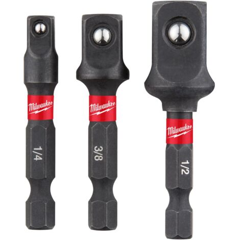 Milwaukee Adattatore per chiave a bussola in set da 3 (1/4 + 3/8 + 1/2) (etichetta in lingua italiana non garantita) (1/5)