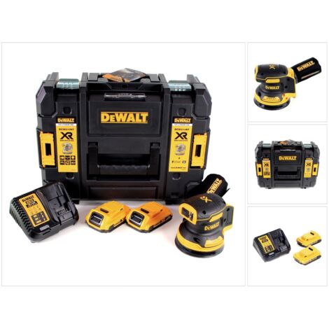 DeWalt DCW 210 D2 Levigatrice orbitale a batteria 18V / 125mm / Brushless in valigetta TSTAK + 2x Batterie 2,0 Ah + 1x Caricabatterie rapido