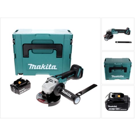 Makita DGA 506 M1J Smerigliatrice angolare a batteria 18V 125mm Brushless + 1x Batteria 4,0 Ah + Valigetta Makpac - senza caricatore (1/5)