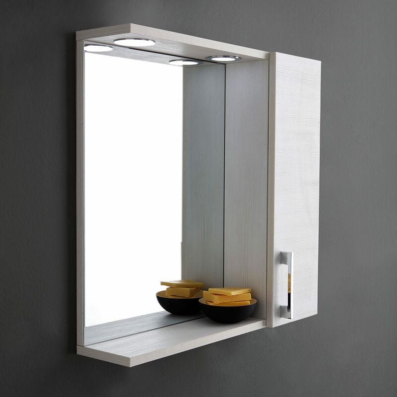 Miroir simple de salle de bain + miroir led lumineux + 3 couleurs réglables  + anti-buée + bluetooth + horzontal 120*70cm - Conforama