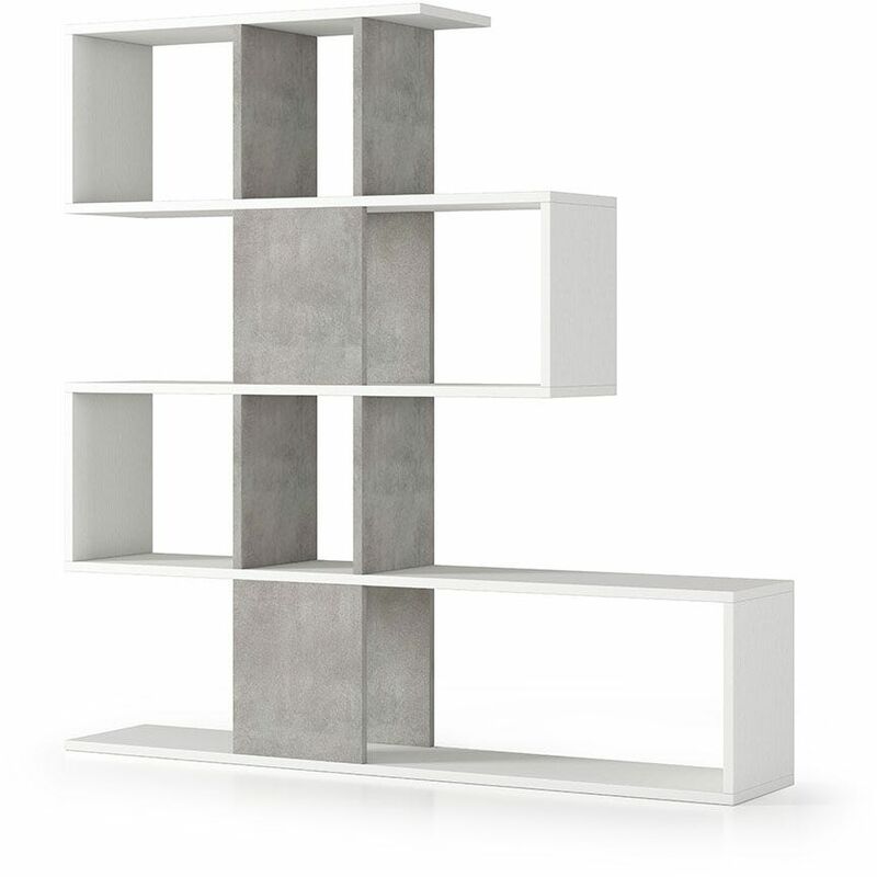 Etagère Bois Et Métal Blanc 148x60x32.5cm