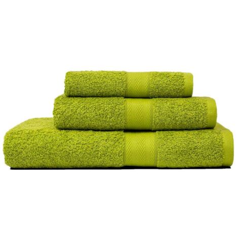 5 Serviettes Invité BaSaTex 30x50 Cm - 100% Coton, Vert Pomme, Certification Öko-Tex Made In Green