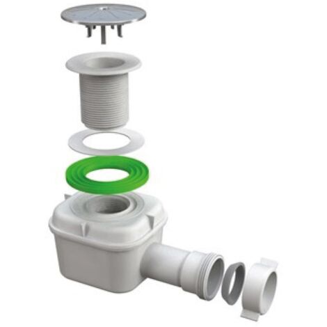 Kiamami Valentina – Bonde de douche 60 mm – Tuyau de 50 mm pour évacuation – ABS chromé – Réduit les mauvaises odeurs – Design moderne (1/4)
