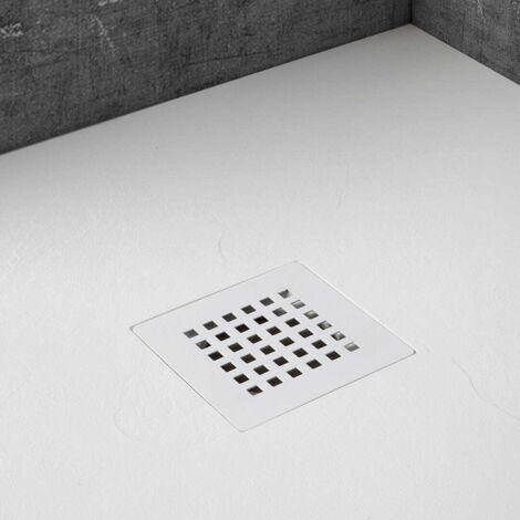 Receveur De Douche Carré 90x90 Cm Blanc Effet Pierre - Résine Idralite - Neuf