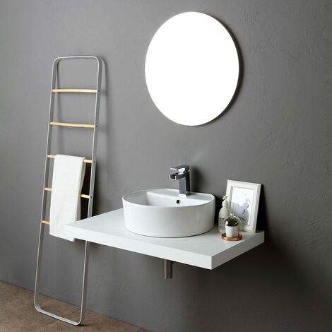 Miroir Moderne De Salle De Bain De Design Rond Diamètre Cm 60 Brillant