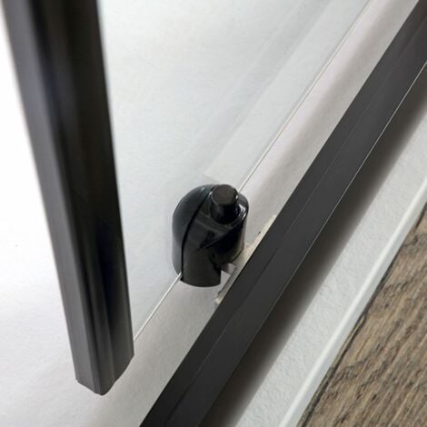 Porte De Douche Niche Noir Mat Coulissante 130 Cm  City