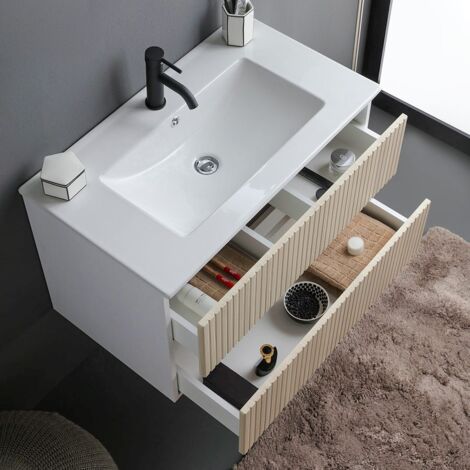 Composition pour salle de bain suspendue et design moderne