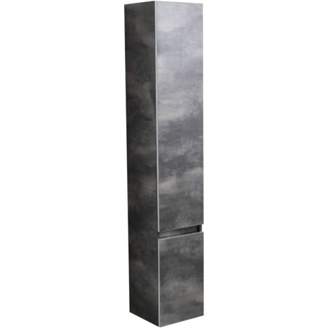 Colonne Élément Haut Salle De Bains Deux Portes Cm 30 Gris Ciment Serie Valentina