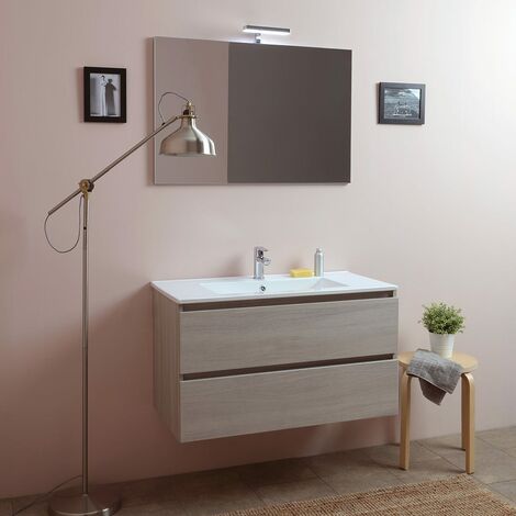 Composition Salle De Bain 90Cm Suspendue Avec Tiroirs Leone Orme  Berlin