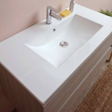 Composition Salle De Bain 90Cm Suspendue Avec Tiroirs Leone Orme  Berlin