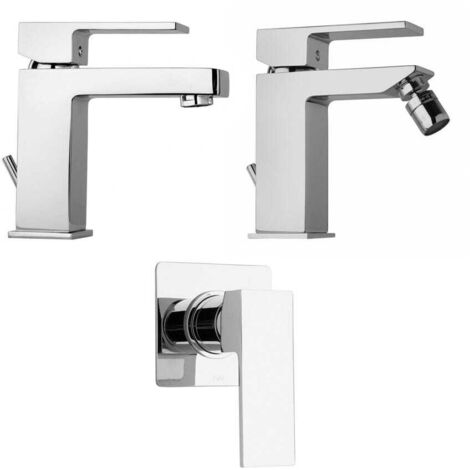 Robinetterie De Salle De Bains Carrée Pour Lavabo, Bidet Et Encastrement Douche Infinity (1/5)