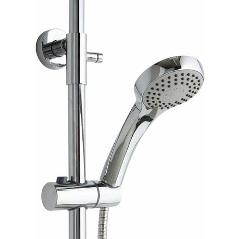 Colonne De Douche Avec Douchette Et Pommeau Fixe Ronde