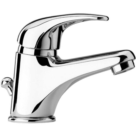 Kiamami Valentina – Robinet mitigeur lavabo – Finition chromée – Monotrou avec cartouche céramique 35mm – Économie d'eau avec embout spécifique (1/6)