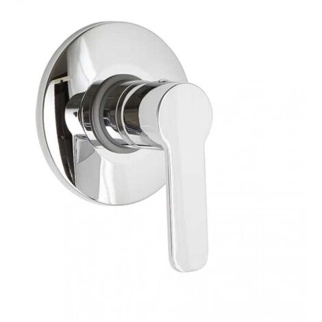 Kiamami Valentina – Mitigeur de douche encastré monocommande – Laiton chromé – Entr’axe 116 mm – Cartouche céramique 35 mm – Design moderne