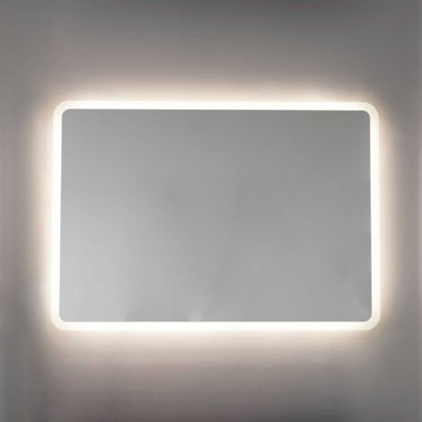Miroir LED Rectangulaire 100 X 70 Cm Avec Contour Givré