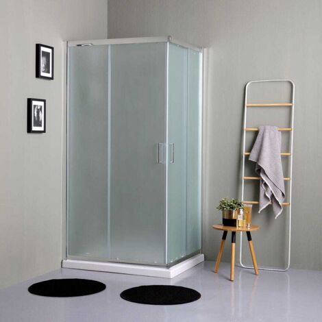 Paroi De Douche Rectangulaire 90X70 Satin 6Mm Coulissante  Giada (1/5)