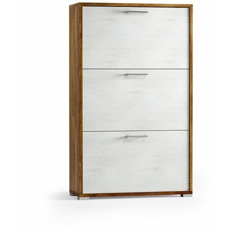 Kiamami Valentina Armoire à Chaussures Gris Béton - Rangement à