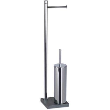 BVL Porte Papier Toilette Avec Brosse WC Brossé, Porte Rouleau Papier - 8