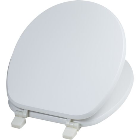 Siège De Toilettes Fixe Gala Nila - Forme En D, Blanc - Dimensions 37.4 X 47.4 Cm - Avec Kit De Fixation Et Charnières Inox - Garantie 2 Ans - 4