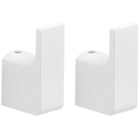 Cintres Pack 2 Pcs Laiton Chromé Blanc Mat - Fixation Par Vis Incluse Giacinto (1/5)