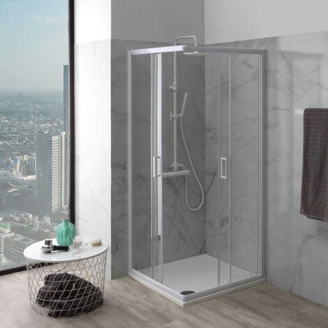 Doporro Paroi de Douche à L'italienne Opaque 120 cm Verre de Sécurité