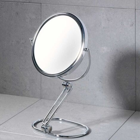 Miroir De Maquillage Chromé DASLAVA - 20x Grossissement Avec Pied Stable