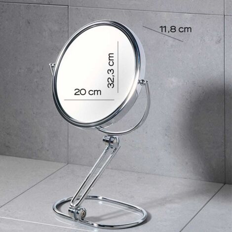 Miroir Grossissant MIOMAR 23 Cm, Chromé, à Ventouse, Bon état